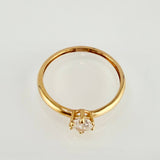 Solitaire Circular Ring 1.2g / T6 3/4 / 18K Yellow Gold