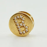 Dije Herraje Letra B 1.3gr / 1/2 in / Oro Amarillo 18K *