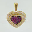 Dije Halo Corazon Tupido 8.85gr / 1 1/4 in / Oro Amarillo 18K ©