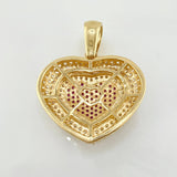 Dije Halo Corazon Tupido 8.85gr / 1 1/4 in / Oro Amarillo 18K ©