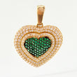 Dije Halo Corazón Tupido 9.75g / 1 1/2 in Oro Amarillo 18K