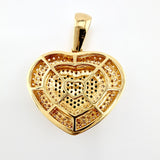 Dije Halo Corazón Tupido 9.75g / 1 1/2 in Oro Amarillo 18K