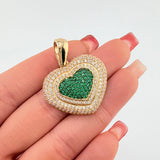 Dije Halo Corazon Tupido 9.6gr / 1 1/4 in / Oro Amarillo 18K ©