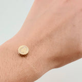 Dije Herraje Letra C 1.3gr / 1/2 in / Oro Amarillo 18K