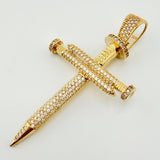 Dije Cruz Clavo Tupido 8.3gr / 2 1/4 in / Oro Amarillo 18K