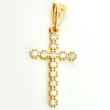 Dije Cruz Tupida 0.95gr / 1 in / Oro Amarillo 18K