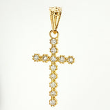 Dije Cruz Tupida 0.95gr / 1 in / Oro Amarillo 18K