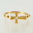 Bubble Cross Ring 1.45g / T6 / 18K Yellow Gold