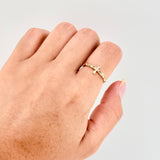Bubble Cross Ring 1.45g / T6 / 18K Yellow Gold