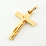 Dije Cruz Cristo Minimalista 1.45gr / 1 in / Oro Amarillo 18K