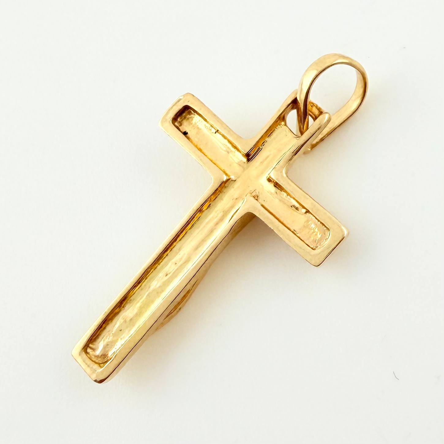Dije Cruz Cristo Minimalista 1.45gr / 1 in / Oro Amarillo 18K