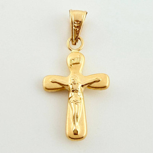 Dije Cruz Cristo 0.6gr / 1 in / Oro Amarillo 18K