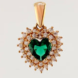 Pendant Halo Heart 2.05gr / 3/4 in / Yellow Gold 18K ©