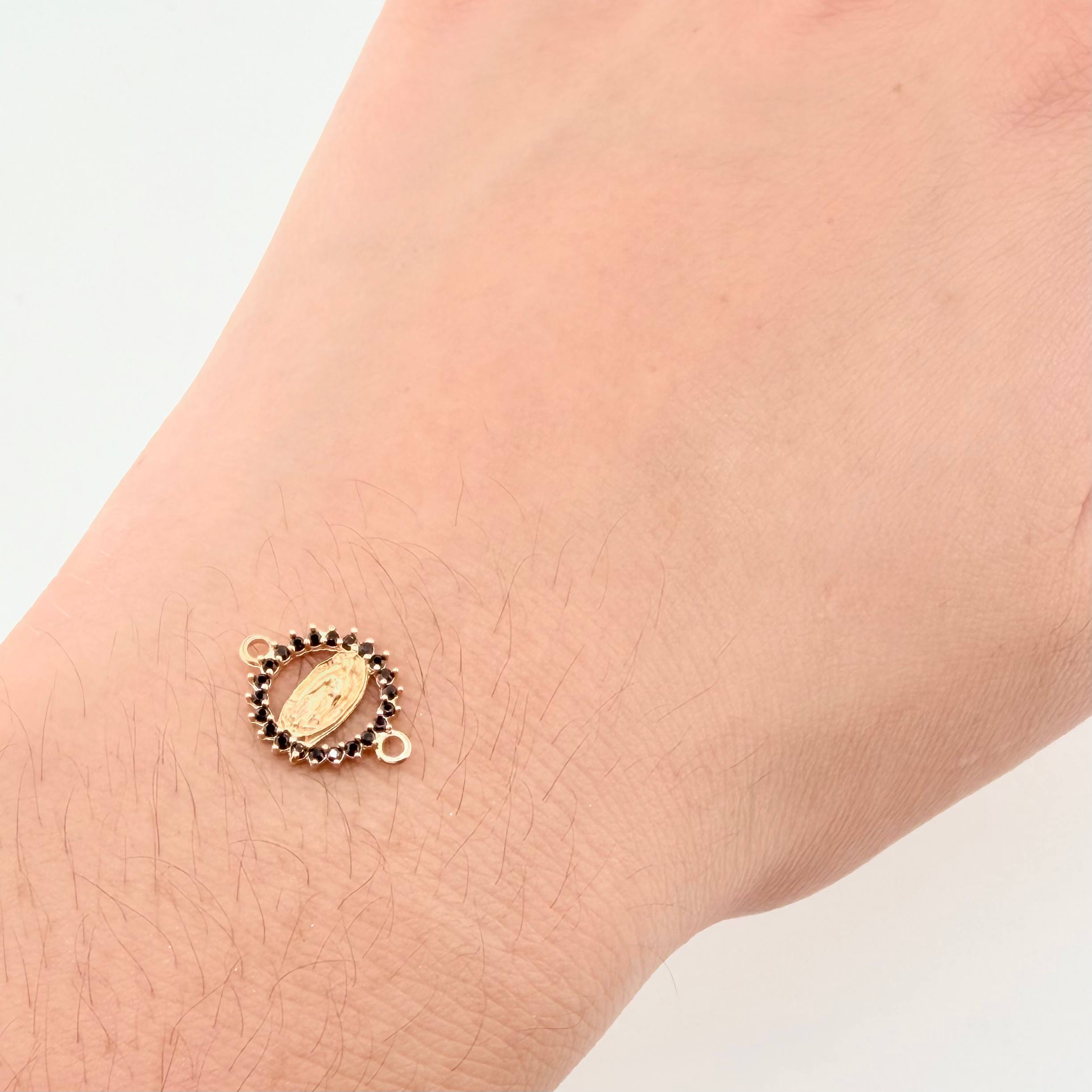 Herraje Virgen Guadalupe 0.65gr / 1/2 in / Oro Amarillo 18K