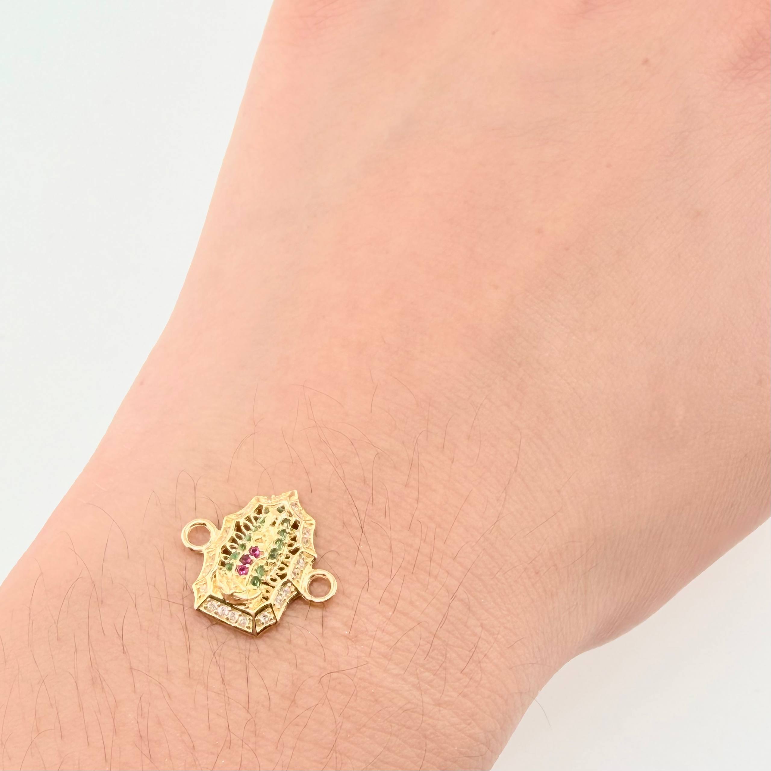 Herraje Virgen Guadalupe 1.3gr / 3/4 in / Oro Amarillo 18K