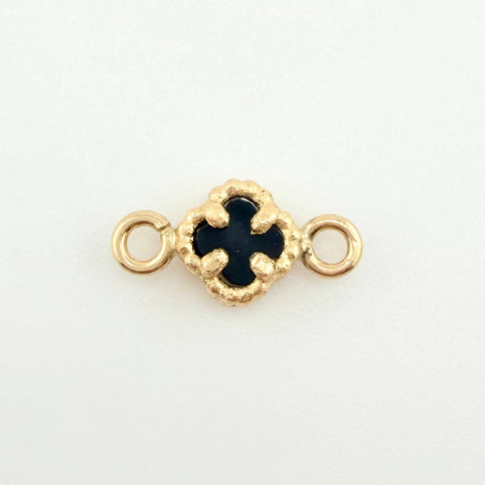 Herraje Trebol Negro 0.6gr / 1/2 in / Oro Amarillo Nac.Esp. 18K