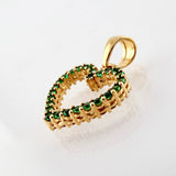 Dije Corazon Doble Faz 1.4gr / 3/4 in / Oro Amarillo 18K ©