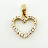 Dije Corazon Doble Faz 1.4gr / 3/4 in / Oro Amarillo 18K ©