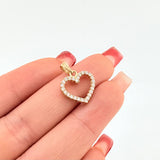 Dije Corazon Doble Faz 1.4gr / 3/4 in / Oro Amarillo 18K ©