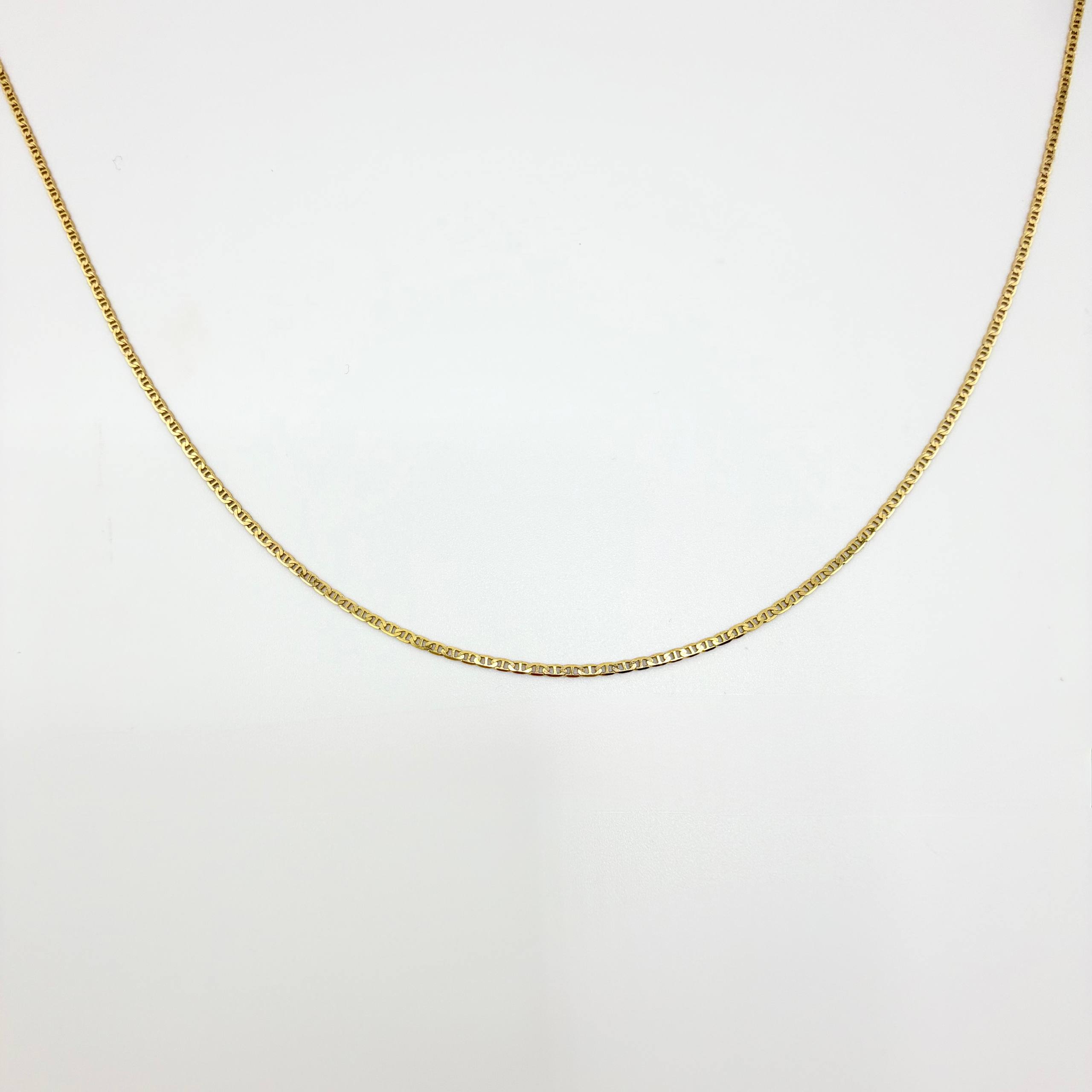 Flat Mariner Chain 1.5gr / 15 3/4 in / 1.3mm Yellow Gold +3 18K ©