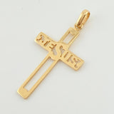 Dije Cruz Jesús 1.5gr / 1 1/2 in / Oro Amarillo 18K *