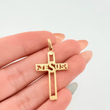 Dije Cruz Jesús 1.5gr / 1 1/2 in / Oro Amarillo 18K *
