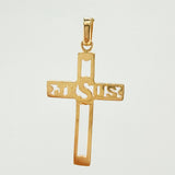 Dije Cruz Jesús 1.5gr / 1 1/2 in / Oro Amarillo 18K *