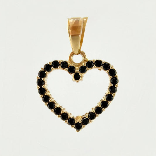 Dije Corazon Doble Faz 1.45gr / 3/4 in / Oro Amarillo 18K ©