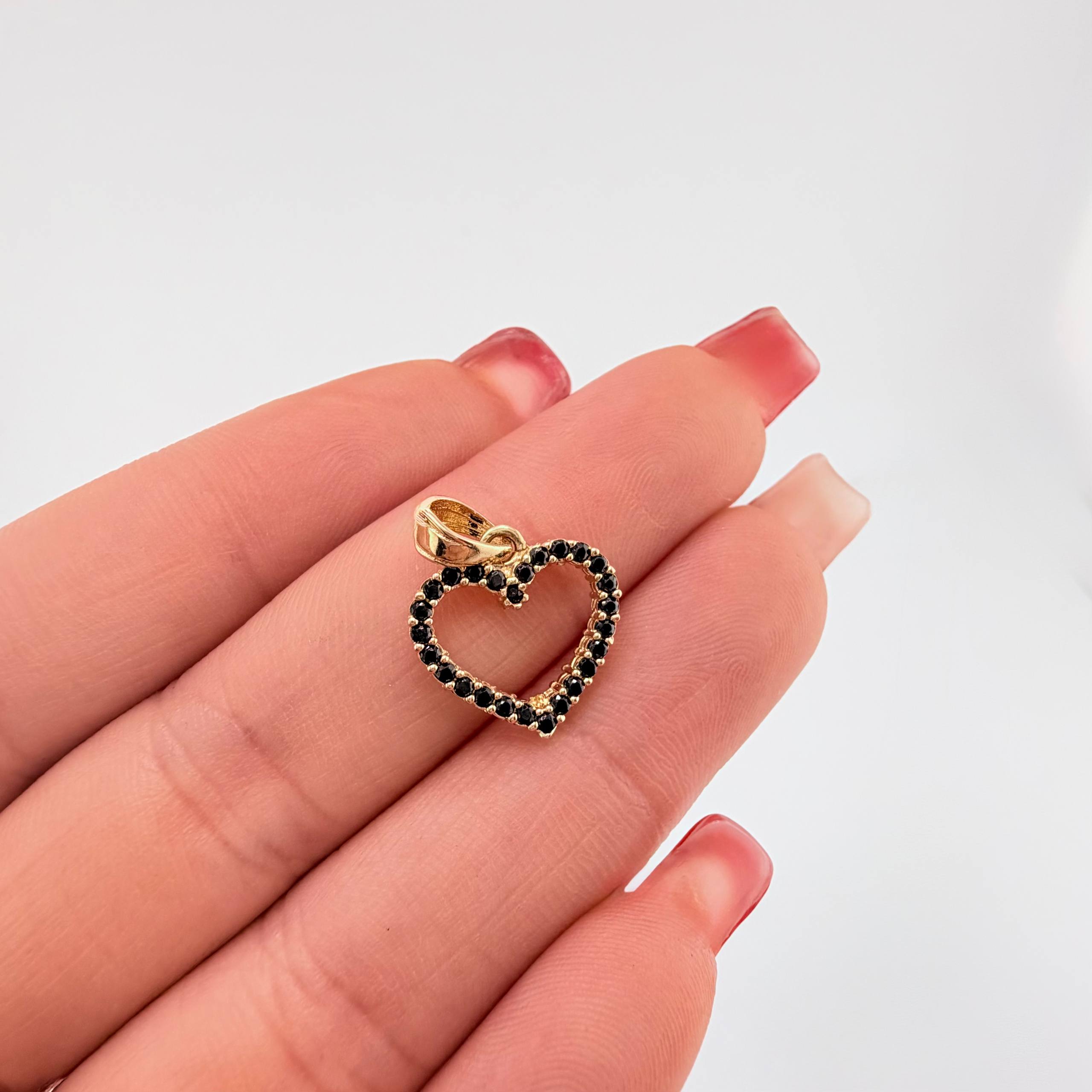 Dije Corazon Doble Faz 1.45gr / 3/4 in / Oro Amarillo 18K ©
