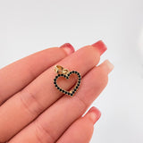 Dije Corazon Doble Faz 1.45gr / 3/4 in / Oro Amarillo 18K ©