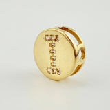 Dije Herraje Letra I 1.4gr / 1/2 in / Oro Amarillo 18K