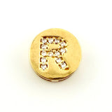 Dije Herraje Letra R 1.4gr / 1/2 in / Oro Amarillo 18K