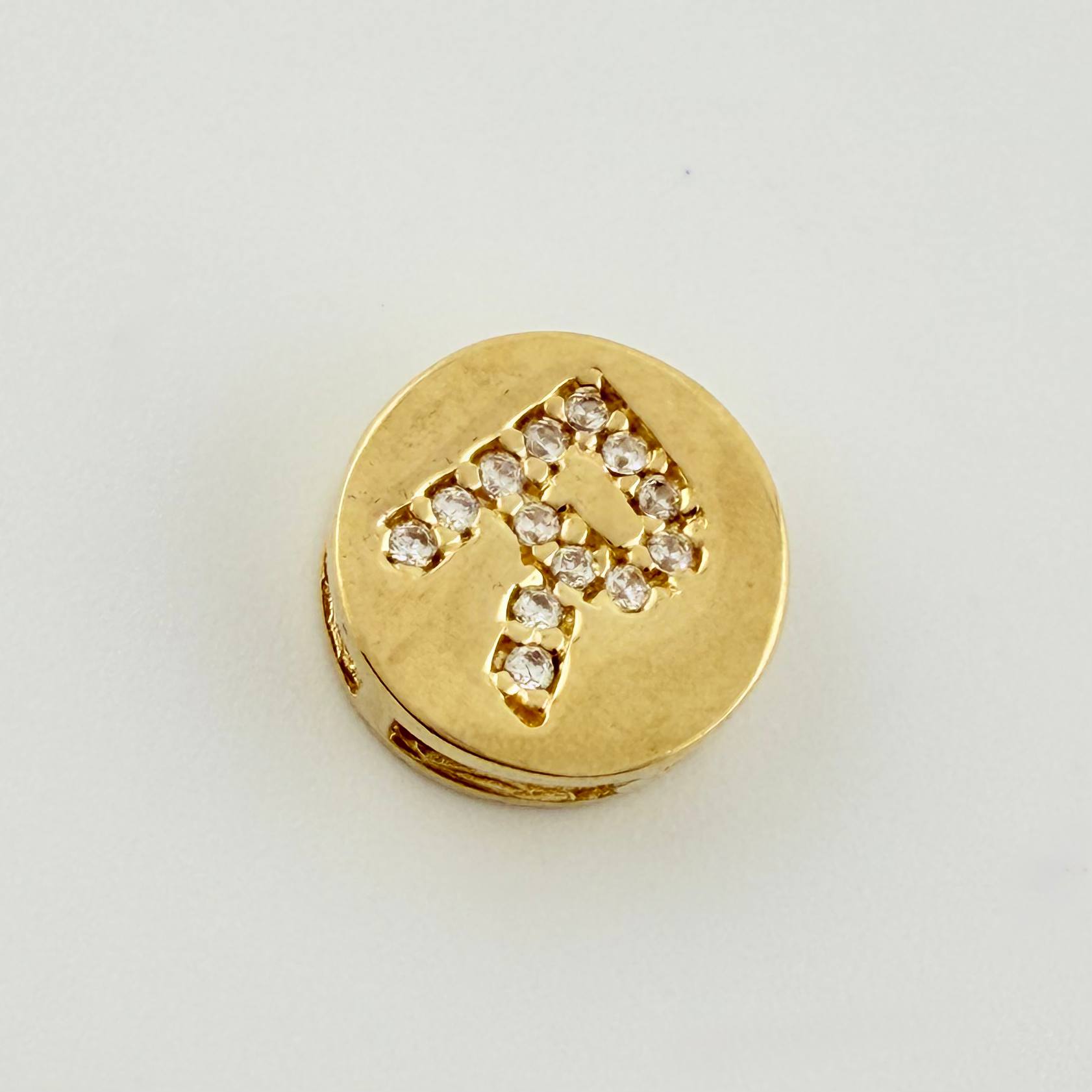 Herraje Dije Letra R 1.4gr / 1cm / Oro Amarillo 18K *