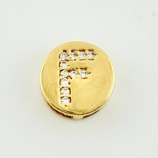 Dije Herraje Letra F 1.35gr / 1/2 in / Oro Amarillo 18K