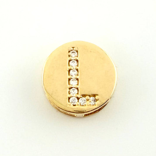 Dije Herraje Letra L 1.5gr / 1/2 in / Oro Amarillo 18K