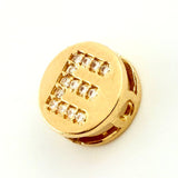 Dije Herraje Letra E 1.35gr / 1/2 in / Oro Amarillo 18K *