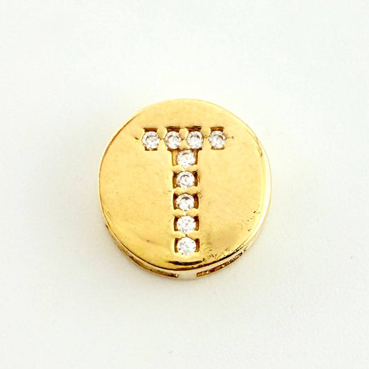 Dije Herraje Letra T 1.45gr / 1/2 in / Oro Amarillo 18K *
