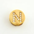 Dije Herraje Letra N 1.5gr / 1/2 in / Oro Amarillo 18K *