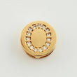 Dije Herraje Letra O 1.3gr / 1/2 in / Oro Amarillo 18K