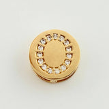 Dije Herraje Letra O 1.3gr / 1/2 in / Oro Amarillo 18K