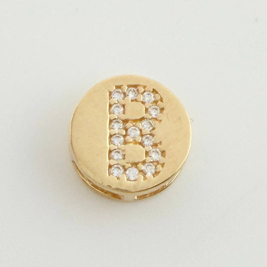 Dije Herraje Letra B 1.3gr / 1/2 in / Oro Amarillo 18K ©