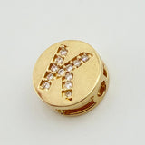 Dije Herraje Letra K 1.25gr / 1/2 in / Oro Amarillo 18K *