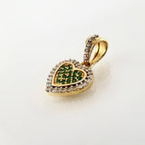 Dije Corazon Tupido 1.5gr / 3/4 in / Dos Oros Amarillo Blanco 18K ©
