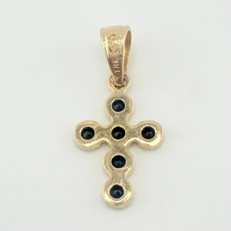 Dije Cruz Tupida 0.9gr / 3/4 in / Oro Amarillo 18K ©