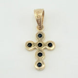 Dije Cruz Tupida 0.85gr / 3/4 in / Oro Amarillo 18K ©