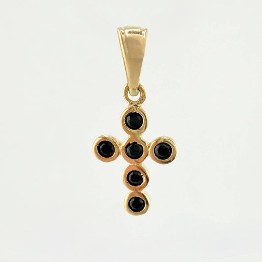 Dije Cruz Tupida 0.9gr / 3/4 in / Oro Amarillo 18K ©