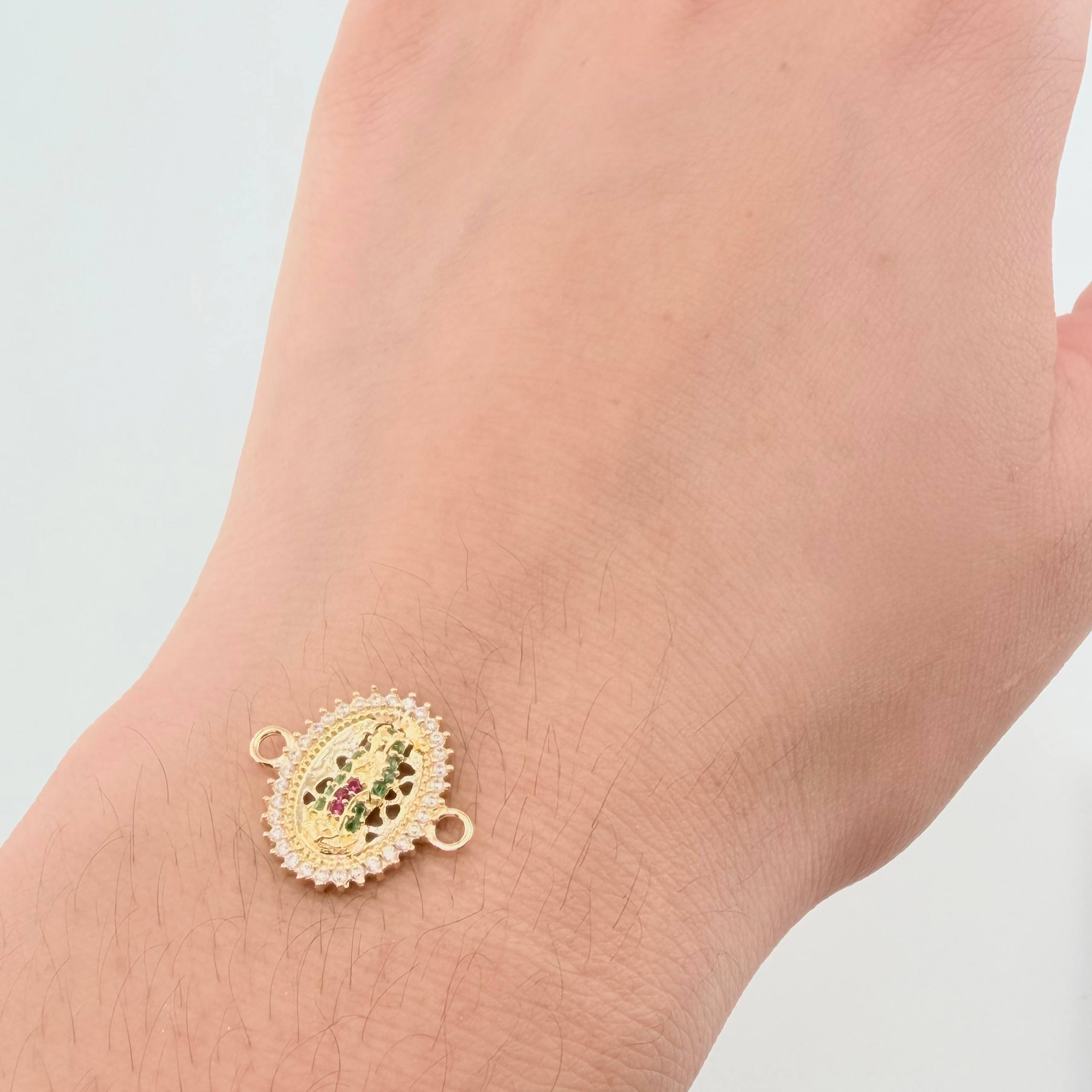 Herraje Virgen Guadalupe 1.65gr / 3/4 in / Oro Amarillo 18K