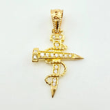 Dije Cruz Clavo 0.95gr / 1 in / Oro Amarillo 18K *