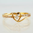 Anillo Corazón Senderos 1.7gr / T7 1/4 / Oro Amarillo 18K
