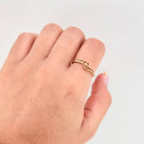 Anillo Corazón Senderos 1.7gr / T7 1/4 / Oro Amarillo 18K